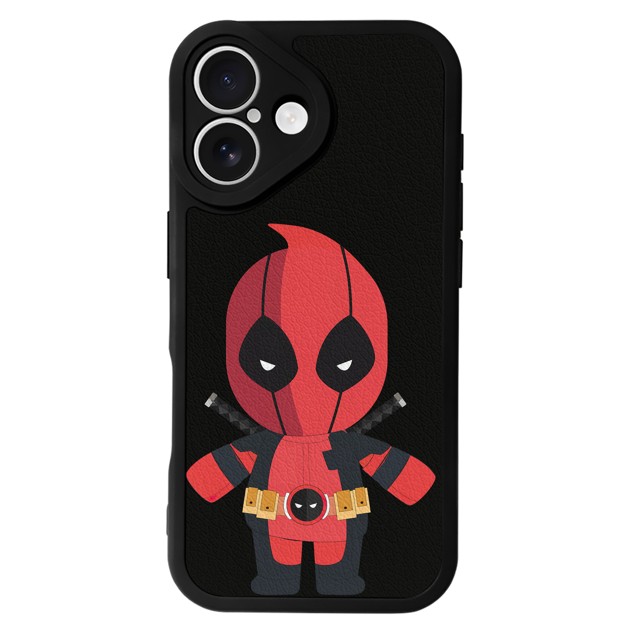 （画像用） Deadpool デッドプール 【iPhone 16シリーズ対応】シリコンスマホケース（レザー調） 材質：シリコン
